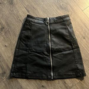 Faux leather skirt
